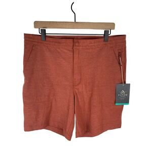 Alpine Design Mens Rust Shorts Size 36 With Zip & Button Closure